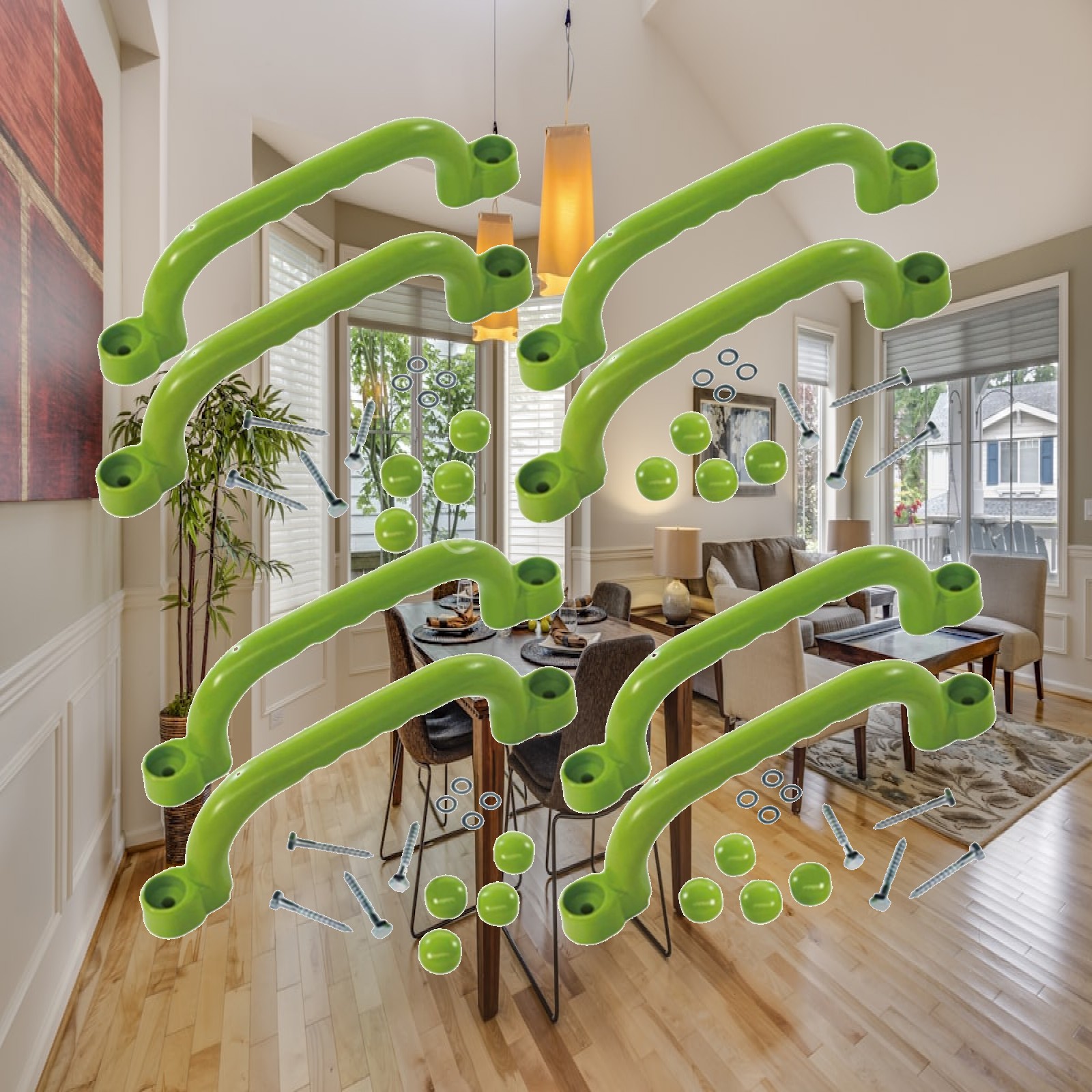 Kids Outdoor House Accessories - 8x Alças de Escalada para Crianças,