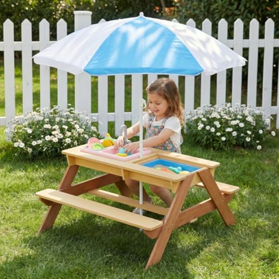 Kids Outdoor Umbrella For Table - Mesa de piquenique infantil para exterior