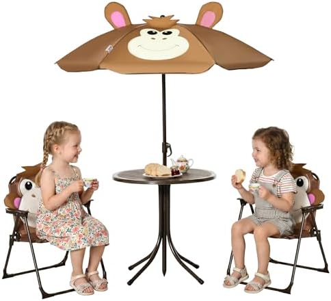 Kids Outdoor Umbrella For Table - Conjunto de Mesa e Cadeiras para