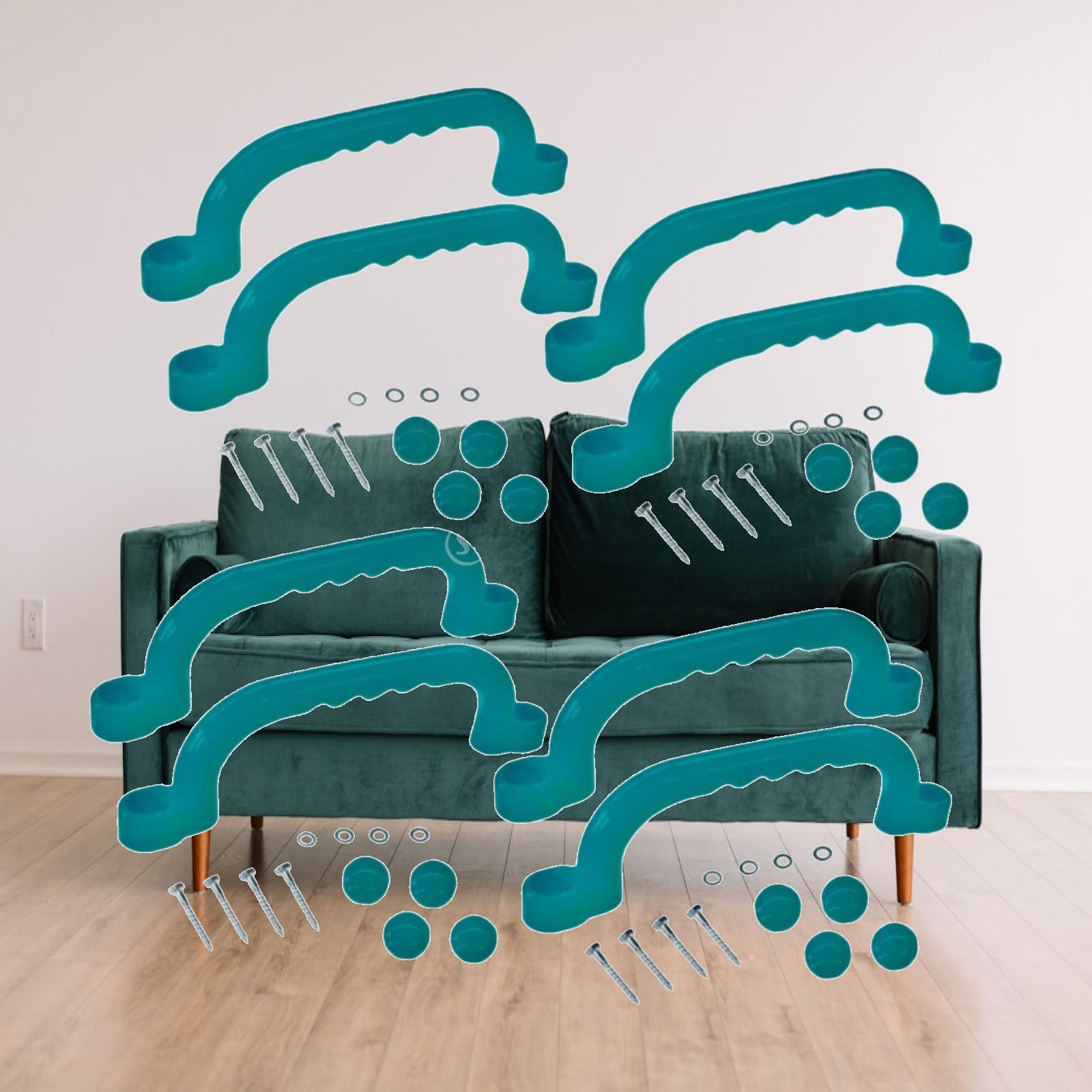 Kids Outdoor House Accessories - 8 Peças de Alças para Escalada,