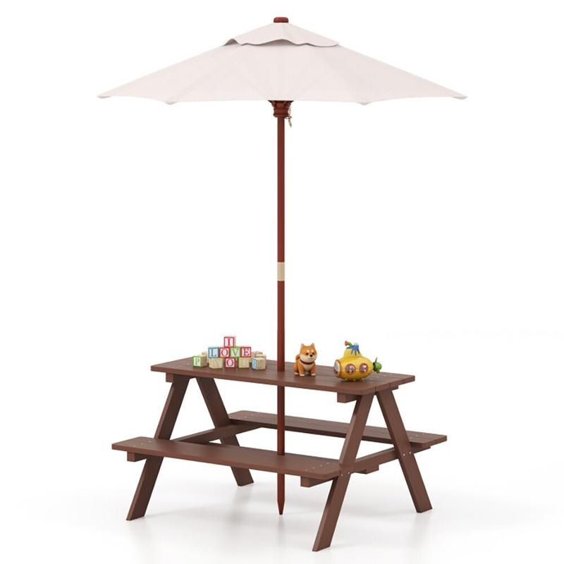 Kids Outdoor Umbrella For Table - Conjunto de Mesa de Piquenique para