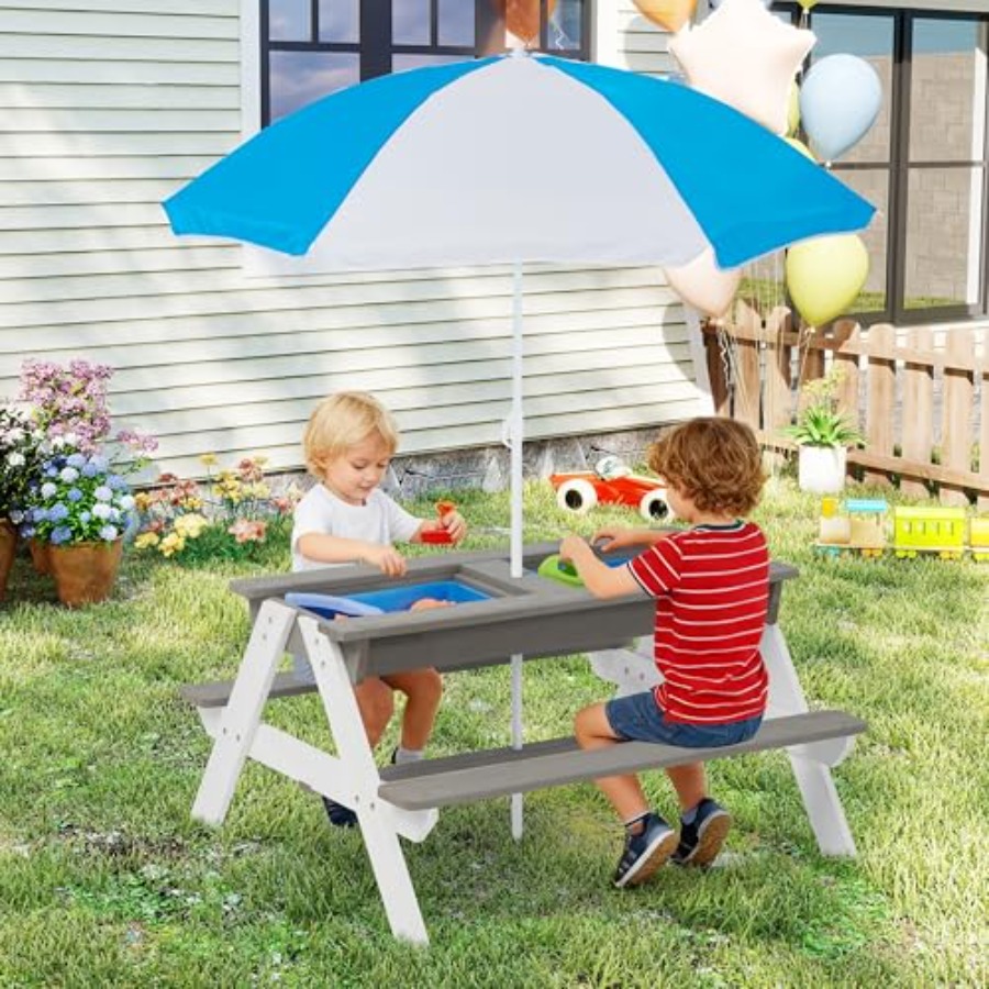 Kids Outdoor Umbrella For Table - Mesa de piquenique para crianças para