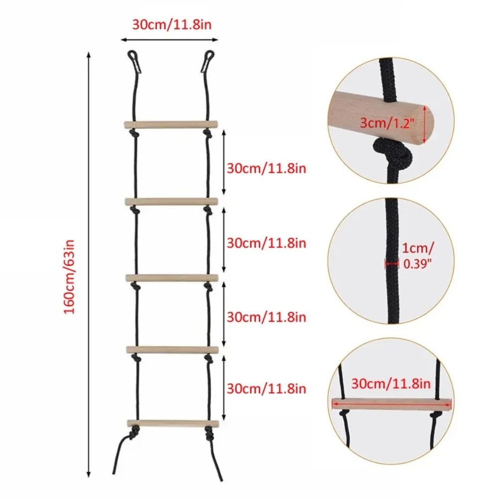 Escada de Corda para Escalada  - Kids Outdoor Wooden Playset avaliação e preço