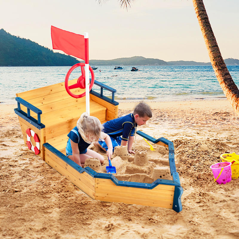 Caixa de Areia de Madeira para - Kids Outdoor Wooden Playset avaliação e preço