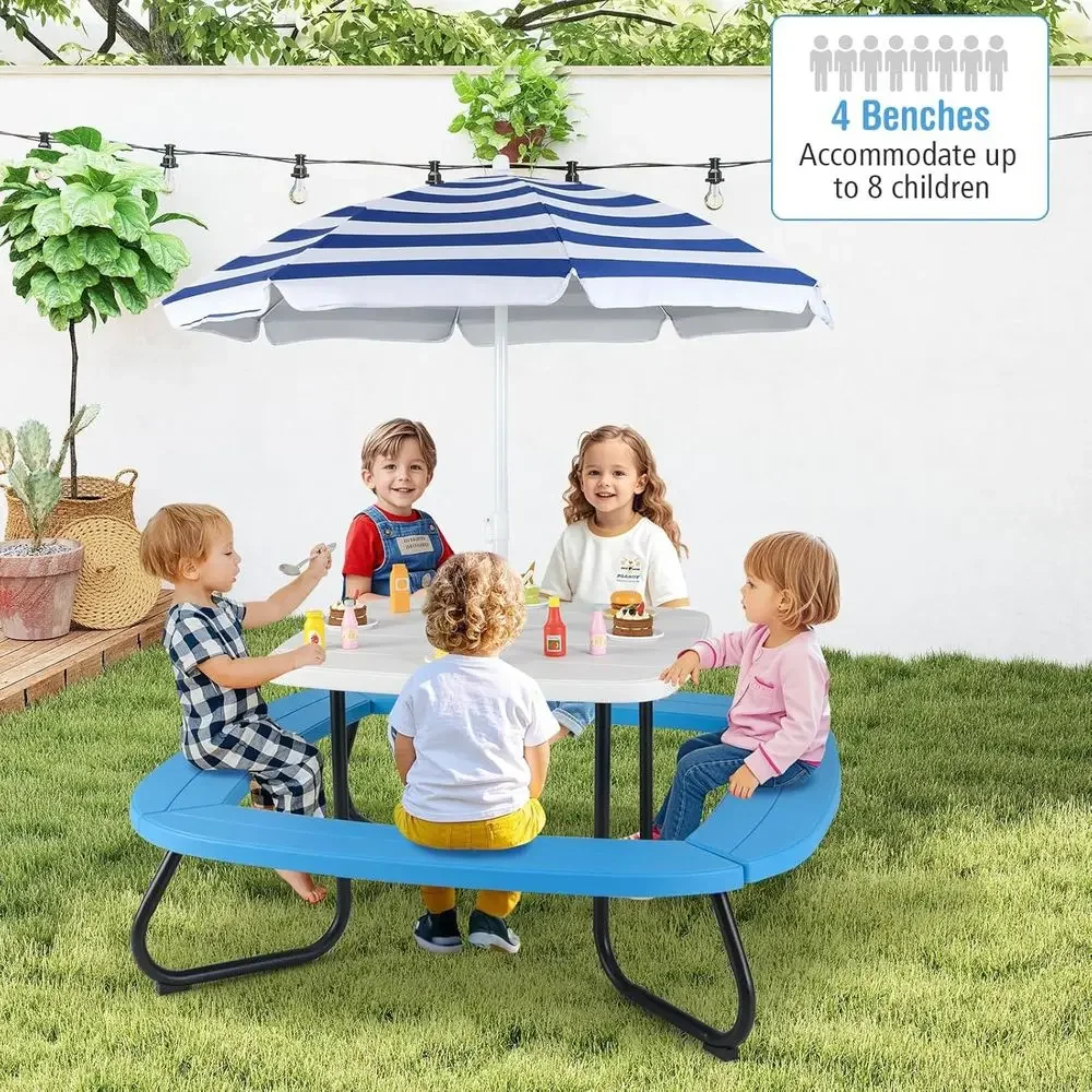 Mesa de Piquenique para 8 Cria - Kids Outdoor Umbrella For Table avaliação e preço