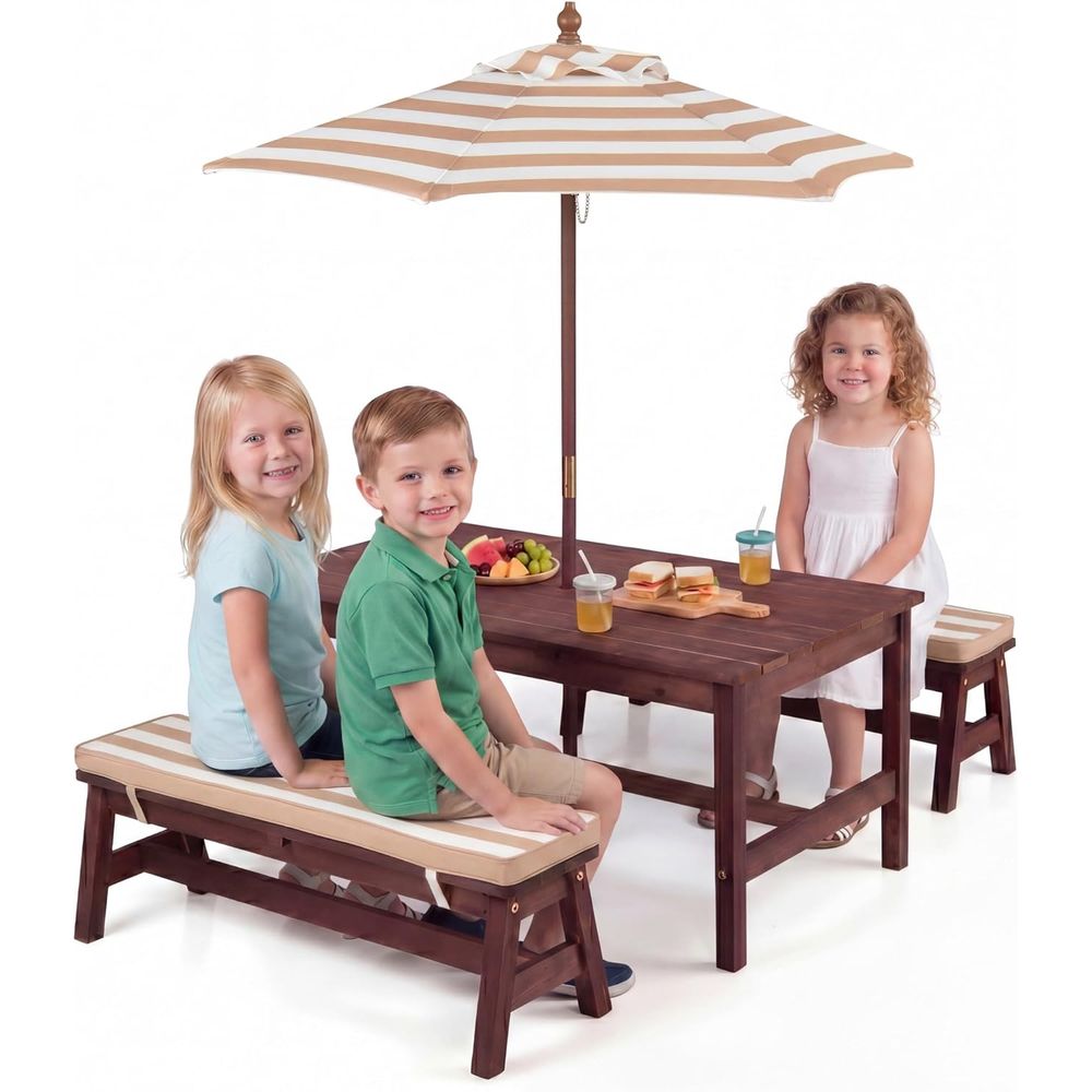 Mesa de piquenique infantil, t - Kids Outdoor Umbrella For Table avaliação e preço