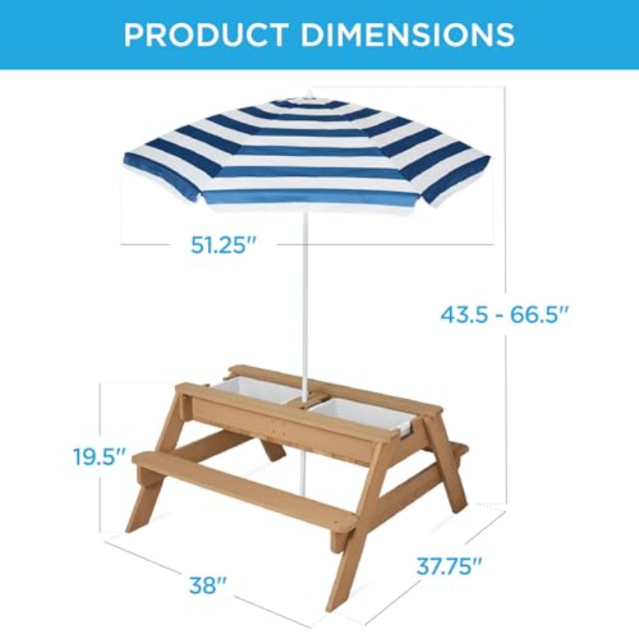 Mesa de piquenique infantil pa - Kids Outdoor Umbrella For Table avaliação e preço