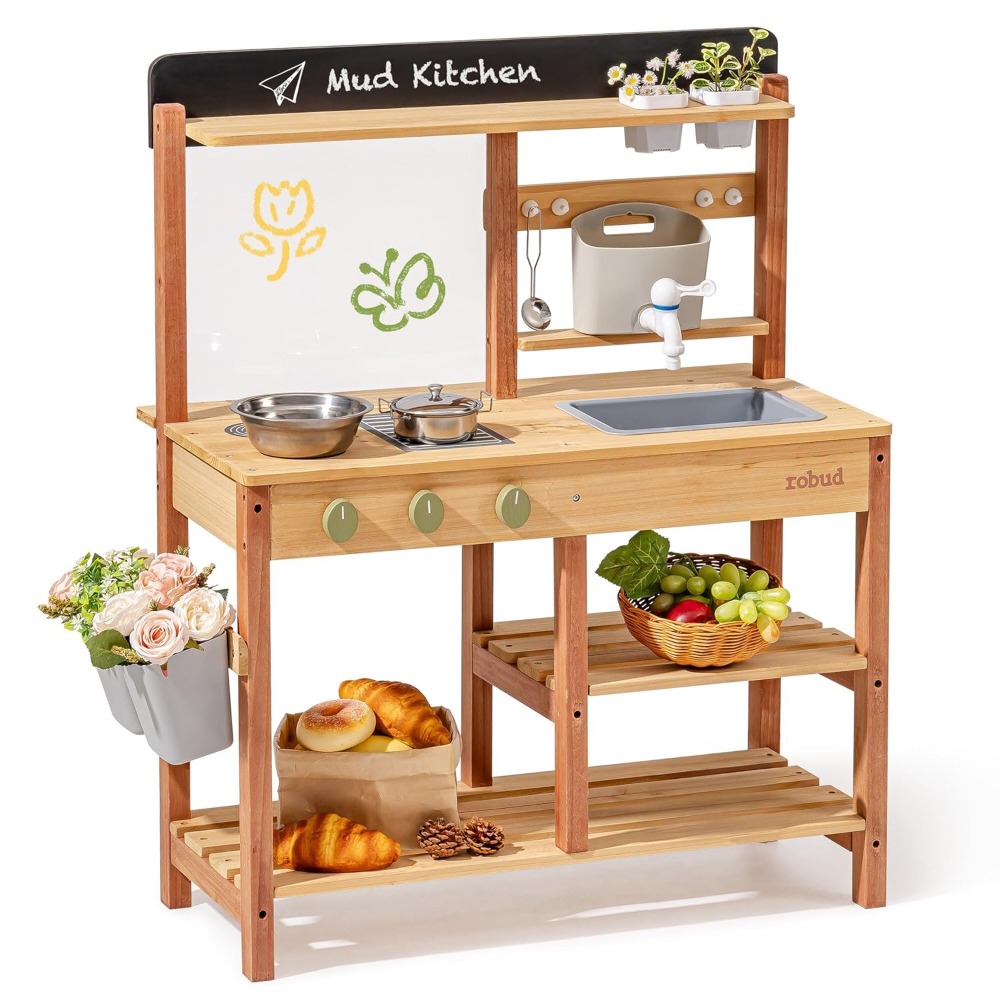 Cozinha de Madeira para Crianç - Kids Outdoor Wooden Playset avaliação e preço