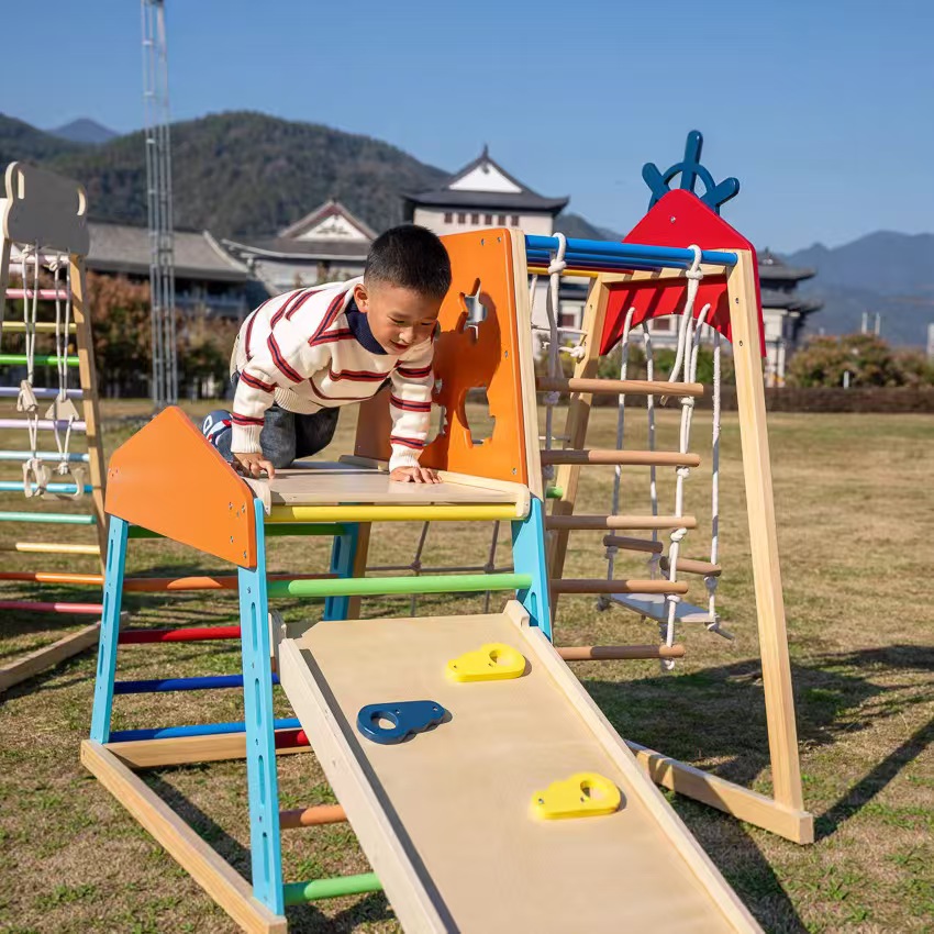 Grande Estrutura de Escalada e - Kids Outdoor Wooden Playset avaliação e preço