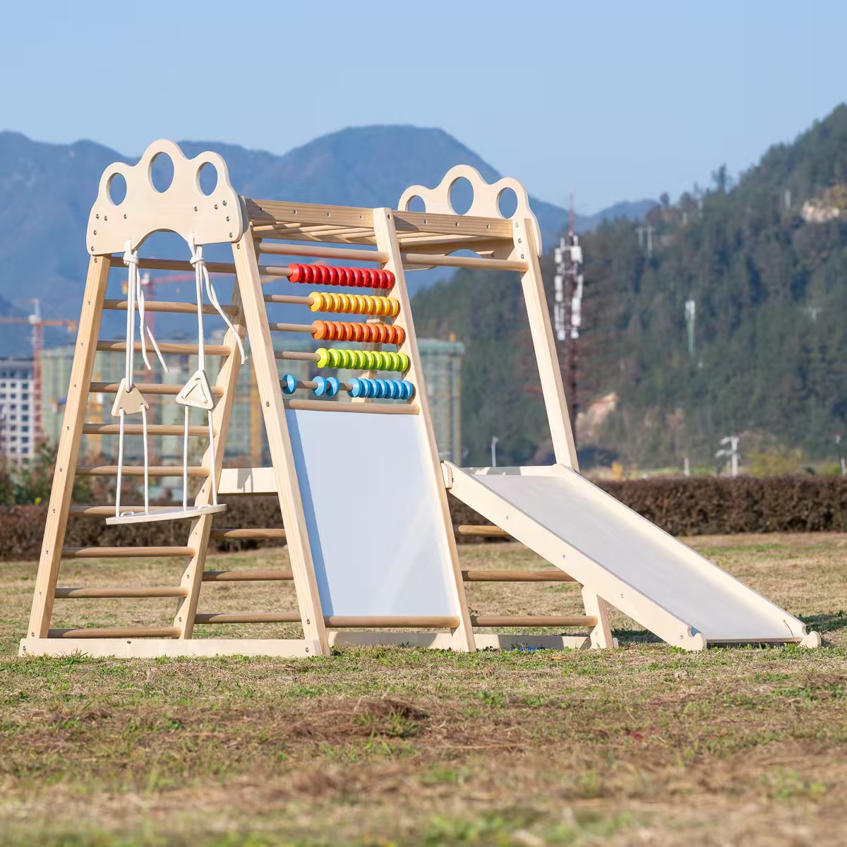 Grande Estrutura de Escalada e - Kids Outdoor Wooden Playset avaliação e preço