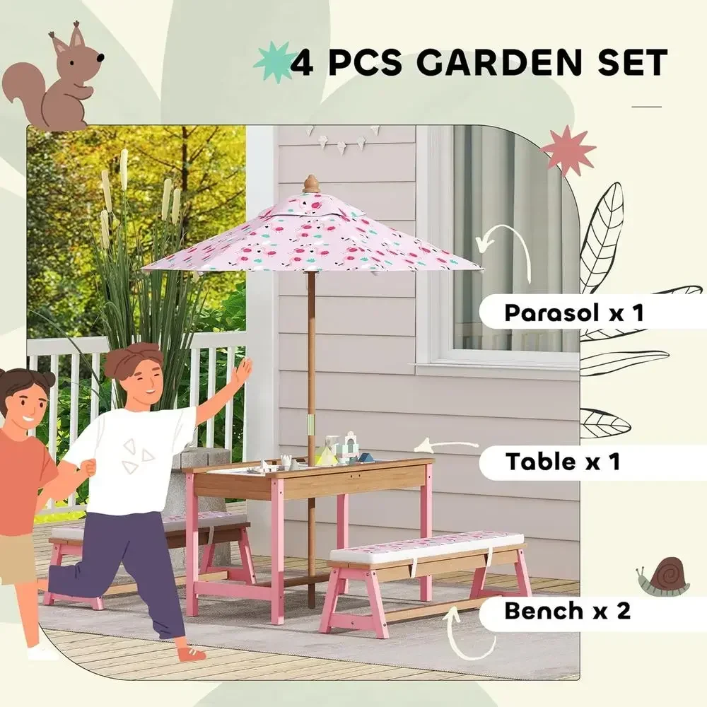 Conjunto de Mesa de Piquenique - Kids Outdoor Umbrella For Table avaliação e preço