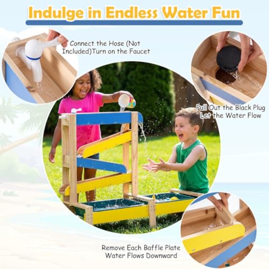 Conjunto de atividades ao ar l - Kids Outdoor Wooden Playset avaliação e preço