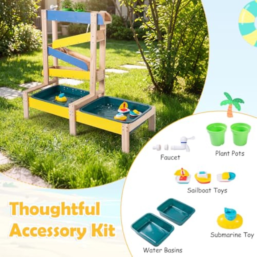 Conjunto de atividades ao ar l - Kids Outdoor Wooden Playset avaliação e preço