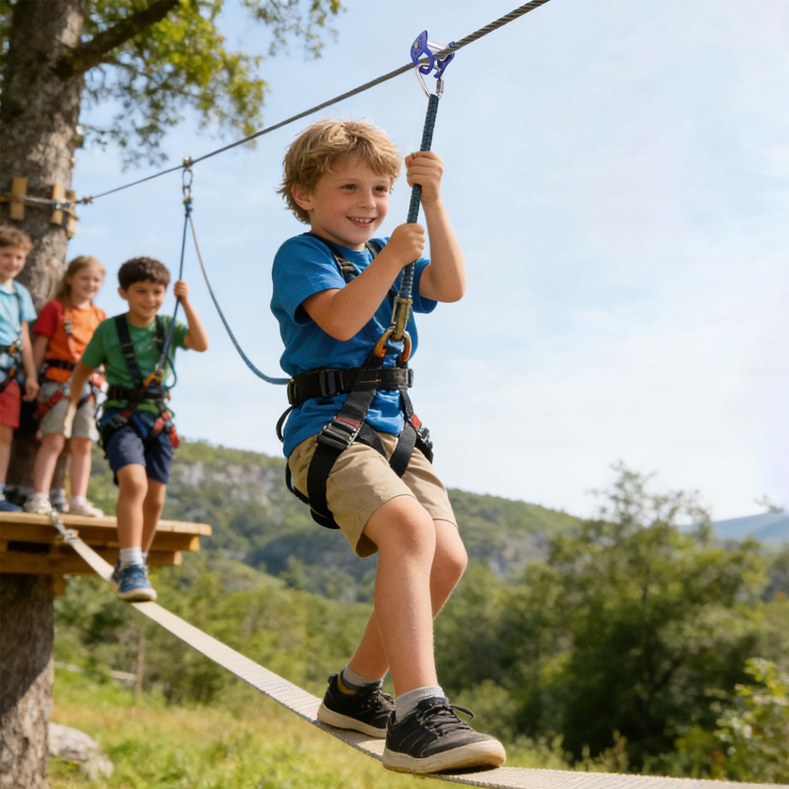 Kit de Polias para Tirolesa de - Kids Outdoor Zipline avaliação e preço