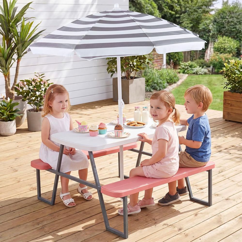Mesa de Piquenique Infantil, C - Kids Outdoor Umbrella For Table avaliação e preço