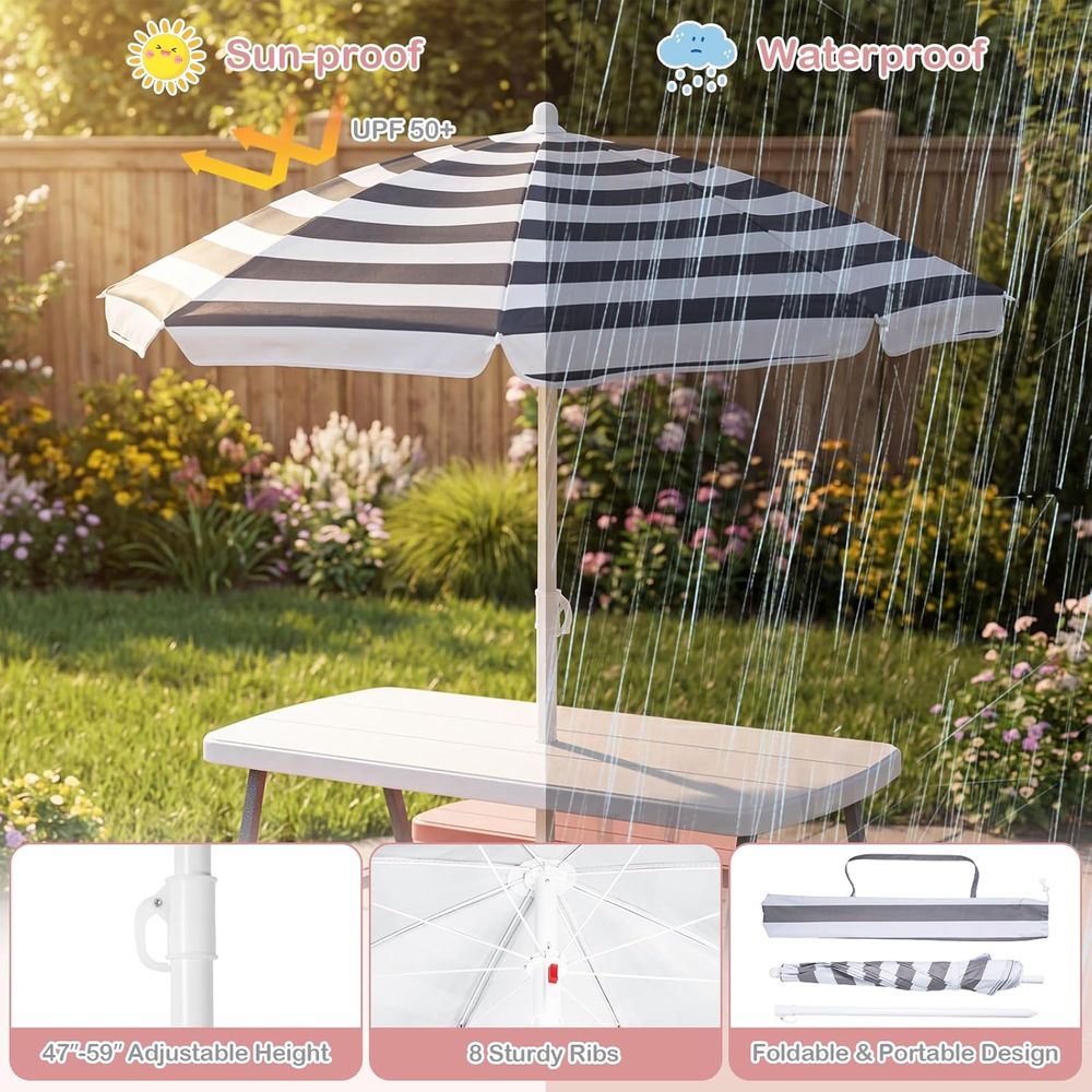 Mesa de Piquenique Infantil, C - Kids Outdoor Umbrella For Table avaliação e preço