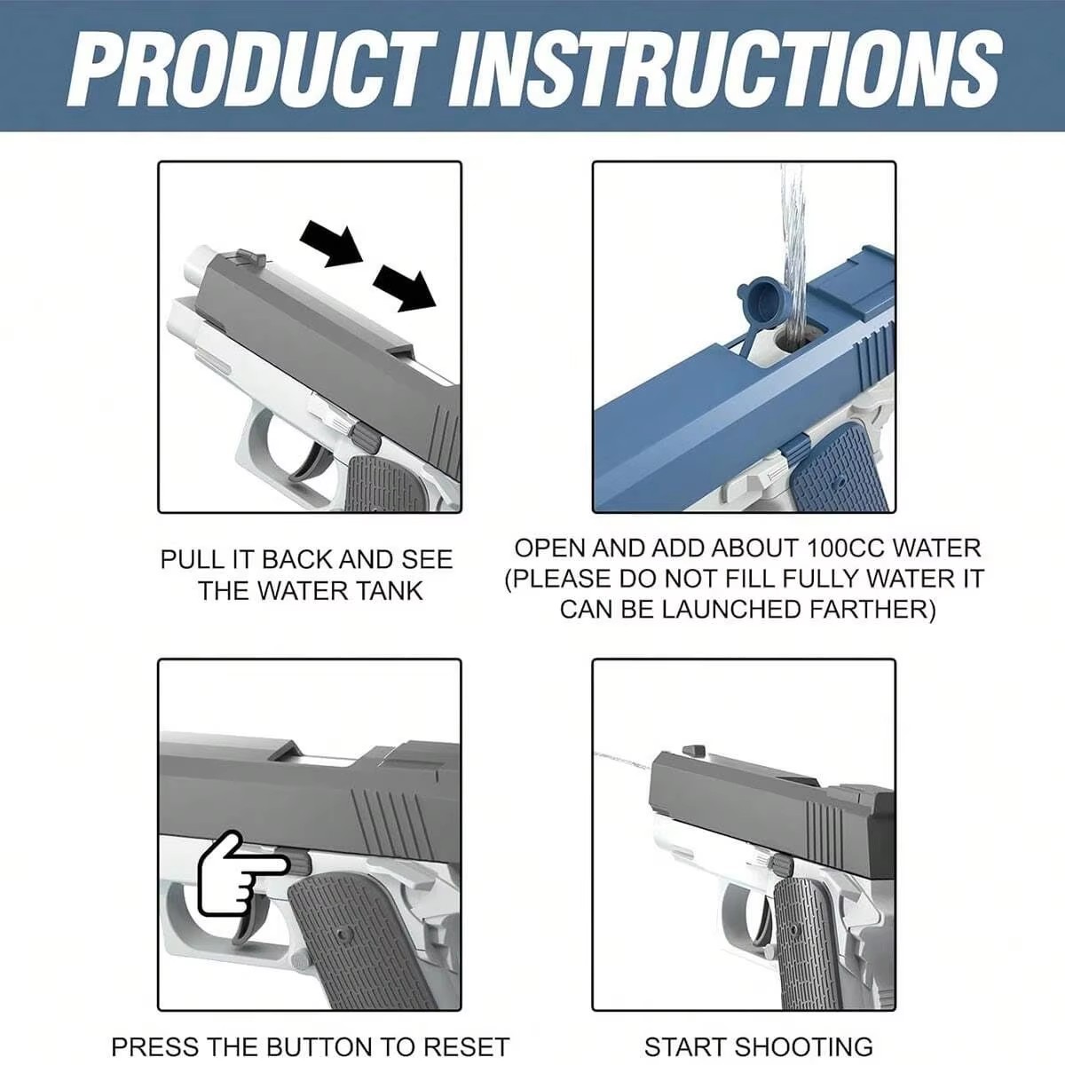 Pistola de Água M1911 para Ver - Kids Outdoor Adventure avaliação e preço